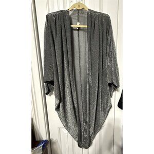 Vintage 80S Climax By David Howard Silver Shrug Cardigan Evening Party Jacket